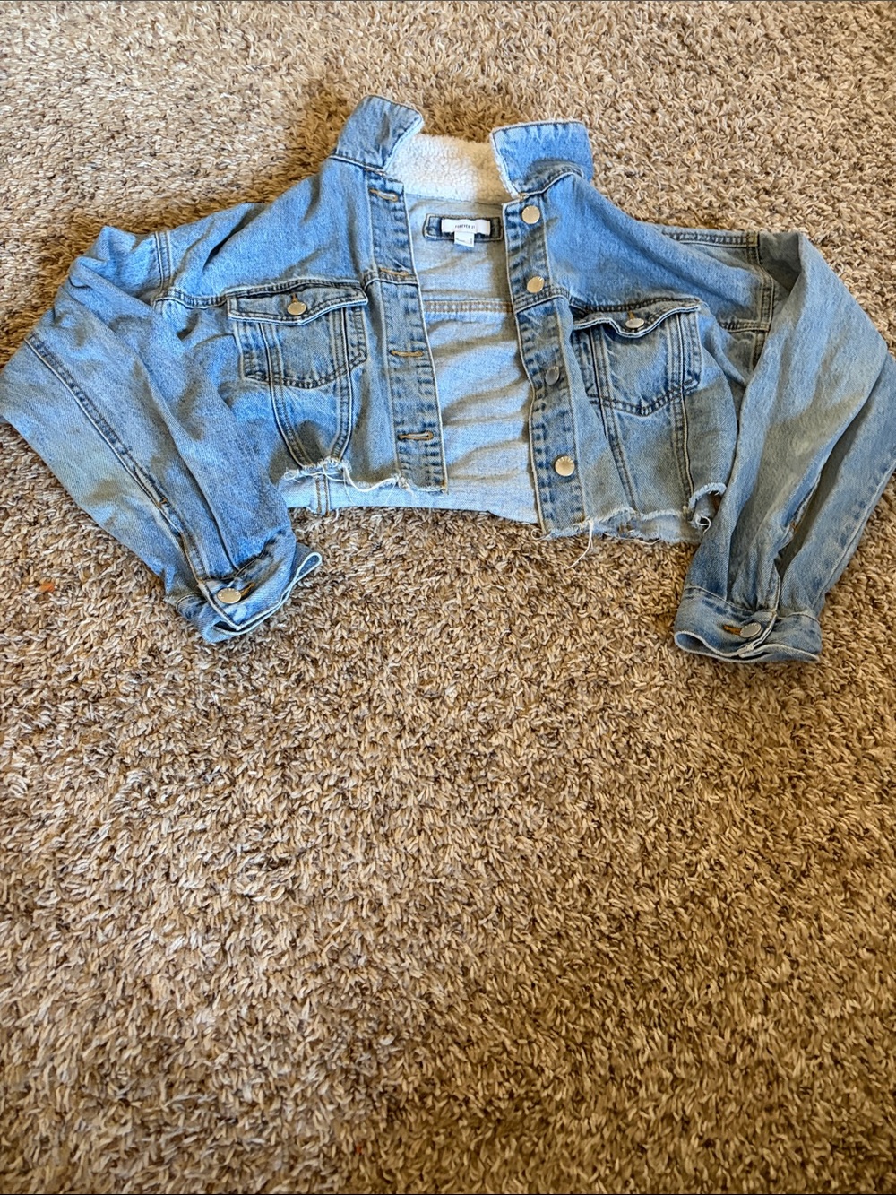 Forever 21 cropped Jean jacket.